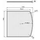 Glasgulvplade fladbue m.facet - 6mm - A:100 x B:100cm