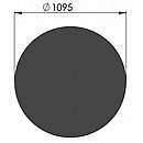 Cirkel stålgulvplade - 2mm - sort - Ø:110cm
