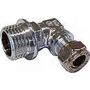 Conex Vinkel 90 gr. kobber/pex m/nippel (Forkromet)