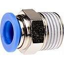 Overgang 1/4", han. Push-in 12mm, hun