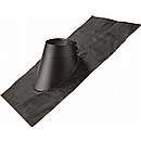 Flex-inddækning Ø280mm 33-45° inkl. regnkrave sort kegle (til gl.kavani skorstene)