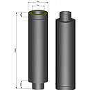 Isoleret Startsektion 900mm inkl. isoleringsskål - Ø150mm - Sort