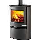 TermaTech brændeovn model  TT22HS - Black malet sten med runde sider