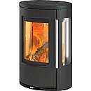 TermaTech brændeovn model  TT23RGW stålovn runde sider m. glas
