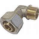 Alupex vinkel - m/nippel - 20 x 1/2 tommer