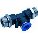 Push-in T-2x1/2 tommer udv. til 1x12mm